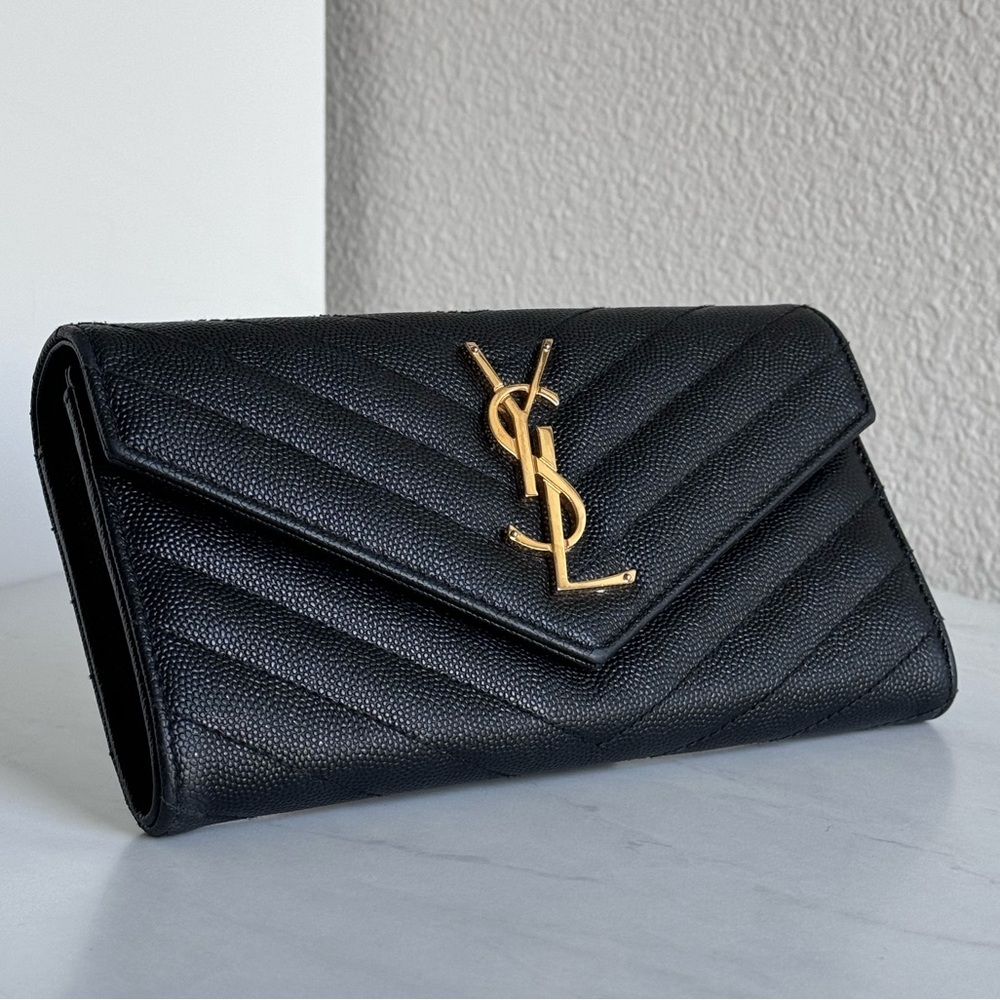 YSL Matelasse Quilter Leather Wallet
